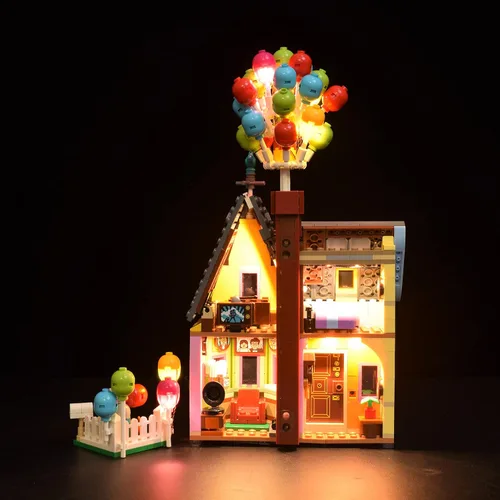 Vista 3 de LightGo Kit de iluminación LED diseñado para Lego 43217 'Up' House Building Set, no incluye modelo (versión remota)