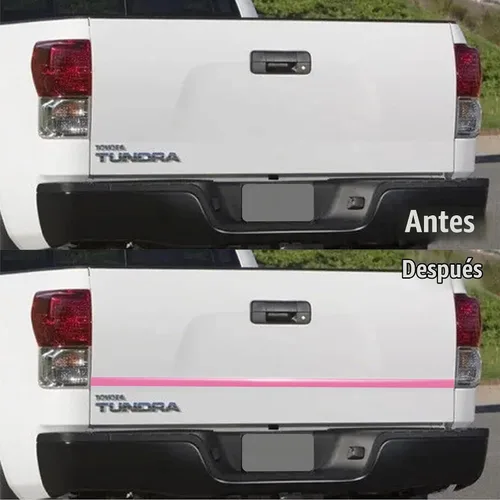 Vista 8 de Tira de moldura decorativa rosa suave para coche/motocicleta, autoadhesiva, universal para exterior e interior, salpicadero, parachoques, ventana
