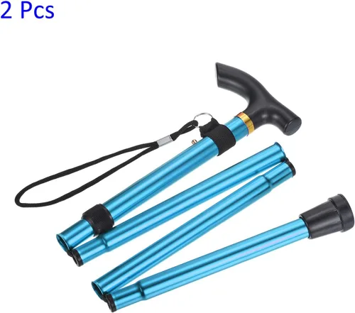 Vista 4 de M METERXITY Trekking Poles - Collapsible Hiking Walking Sticks, Telescopic & Folding, Apply to Women Walking Backpacking