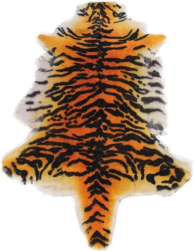 Vista 9 de Alfombra de Área Estilo Chic con Estampado de Tigre Leopardo Piel de Oveja Australiana Alfombra Suave de Felpa Manta de Piel de Cordero Alfombra