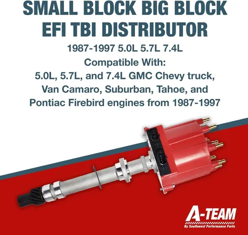 Vista 3 de Distribuidor EFI TBI de A-Team Performance - Encendedor y Bobina - Distribuidor Listo para Usar - Compatible con GMC, Chevy Pickup Truck y Camaro