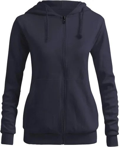 Vista 2 de CLOVERY Sudadera con capucha básica de manga larga con cremallera para mujer