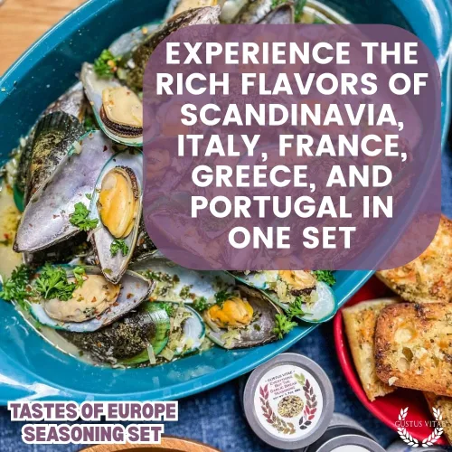 Vista 2 de European Seasonings Gourmet Gift Set – Tastes of Europe – Mezcla de especias artesanales – Paquete de seis – Sin OMG, totalmente natural, lote