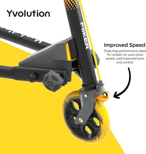 Vista 2 de Yvolution Fliker Drift Scooter, 3-Wheels Wiggle, Foldable, Suitable for Kids and Adults (Fliker C5)