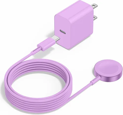 Vista 15 de Cargador de Apple Watch mejorado, cargador rápido magnético, adaptador de enchufe USB C con cable de carga rápida inalámbrico portátil de 3 pies