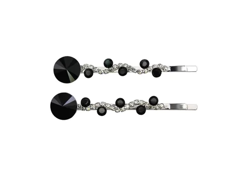 Vista 20 de Faship Un par de pinzas para el cabello AB Floral 2 Pcs Pins