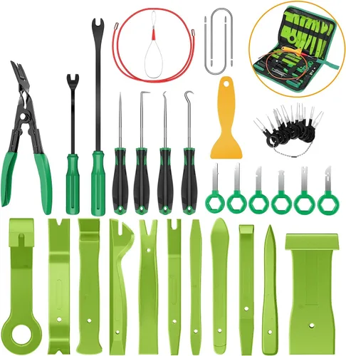 Vista 12 de GOOACC - Juego de 40 piezas de herramientas de extracción de molduras, herramienta de llave de extracción de terminales automáticos, pinzas de clip
