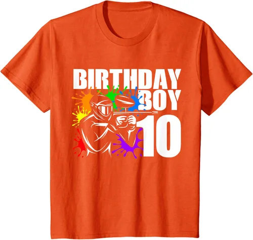 Vista 18 de Camiseta de 10 años de antigüedad, fiesta de cumpleaños para niños, Negro, S
