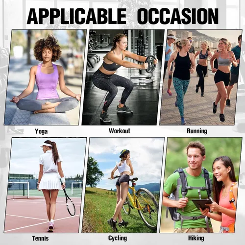 Vista 6 de Coume Paquete de 4 camisetas de compresión para mujer, de manga corta, para entrenamiento, correr, atletismo, yoga, gimnasio, equipo deportivo