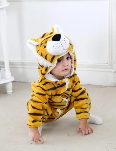 Vista 7 de BJWEO - Lindo disfraz para bebé niñas y niños pequeños y recién nacidos disfraz de Navidad Halloween enterizo de invierno piyamas de cosplay