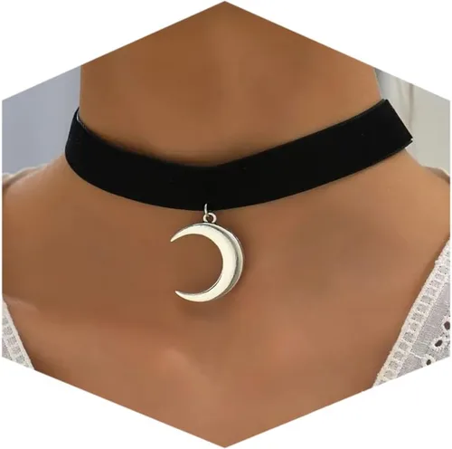 Vista 19 de Fesciory Black Necklace for Women, Adjustable Daily Goth Jewelry Gift Negro 1