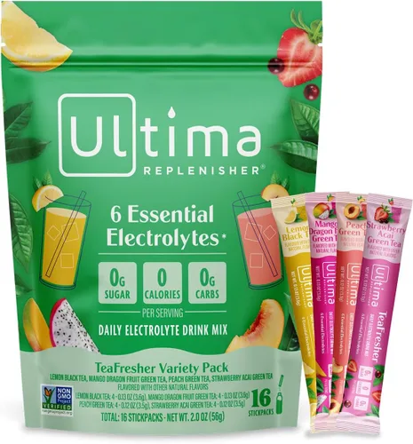 Vista 9 de Ultima Replenisher - Bebida de electrolitos en polvo vegana, sin azúcar ni OMG, bebida hidratante adecuada para dieta cetogénica, paquetes