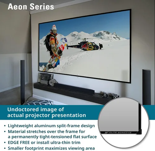 Vista 4 de Elite Screens - Serie Aeon Material CineWhite.