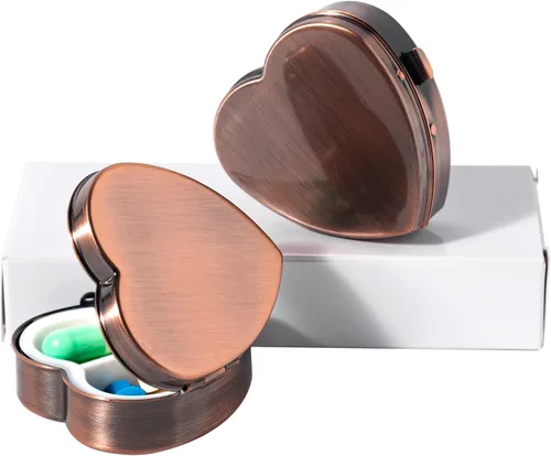Vista 9 de Simple Metal Portátil Mini Caja de Medicina Caja de Almacenamiento (3 Compartimentos Rosa)