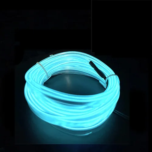 Vista 12 de El - Tira de luces LED de neón para auto, tira de luces LED para interior y exterior de automóvil, cable frío de 12 V para decoración
