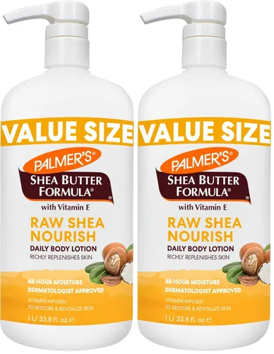 Vista 11 de Palmer's Fórmula de Karité Loción Corporal de Karité Pura, Botella con Bomba, 13.5 Onzas A nourishing daily hand & body moisturizer with Vitamin E