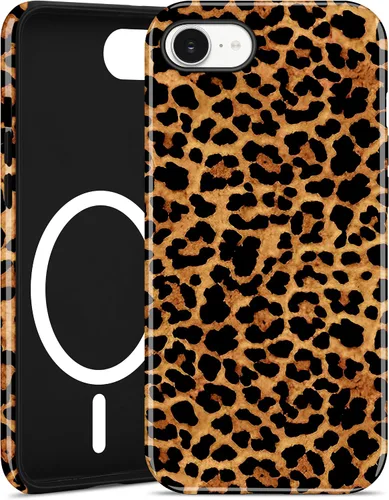 Vista 117 de Jusy Compatible con MagSafe Brown Tortoise Shell Print Phone Case para iPhone 7/8/SE, funda protectora magnética de lujo de TPU suave