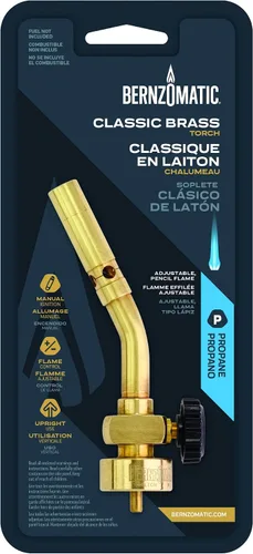 Vista 2 de Cabezal de antorcha de propano Bernzomatic, para usos básicos UL2317, tubo de bronce