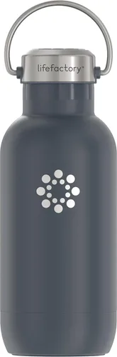 Vista 10 de Lifefactory Botella deportiva aislada al vacío de acero inoxidable de 24 onzas, carbono