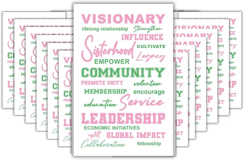 Vista 12 de Tarjetas de notas rosas y verdes Inspiradas en la hermandad Tarjeta de agradecimiento, cumpleaños y hermandad
