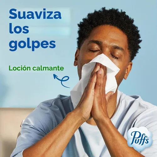 Vista 5 de Puffs Plus Loción Facial Tissue, 1 caja de cubo, 48 pañuelos por caja