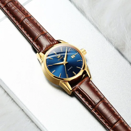Vista 8 de OLEVS Relojes para mujer, de cuero marrón, fácil de leer, de cuarzo, analógicos, de cara pequeña, para mujer, impermeable, casual, simple