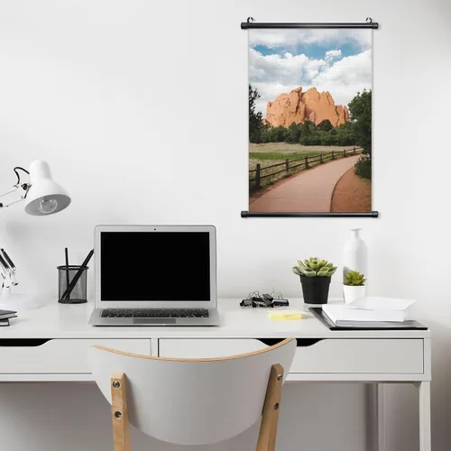 Vista 7 de Pósteres colgantes personalizados para pared, añade tu propio texto personalizado, imagen de texto personalizado, pintura de pergamino colgante