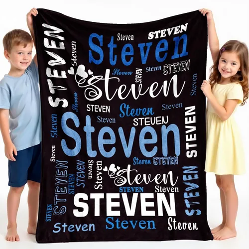 Vista 10 de ICELIETE Envía al día siguiente, mantas personalizadas para niños, manta personalizada con nombre, manta de franela, regalos de Navidad y cumpleaños