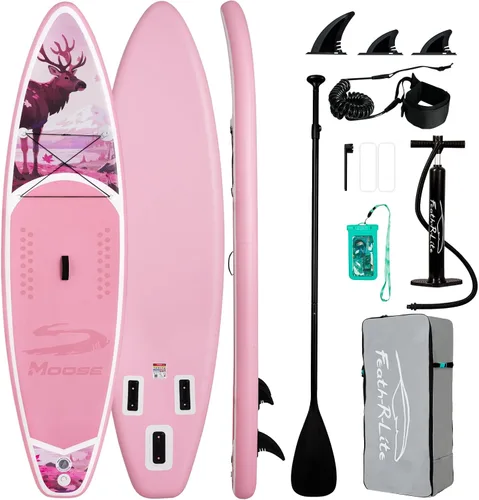 Vista 12 de FEATH-R-LITE Inflatable Stand Up Paddle Board with Beginner SUP Accessories