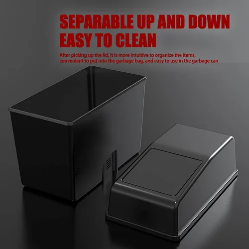 Vista 6 de 1 Paquete Bote de Basura para Carro con Tapa, 8.2" x 7.8" x 3.9" Capacidad Universal Impermeable Portátil Bote de Basura para Carro, Organizador