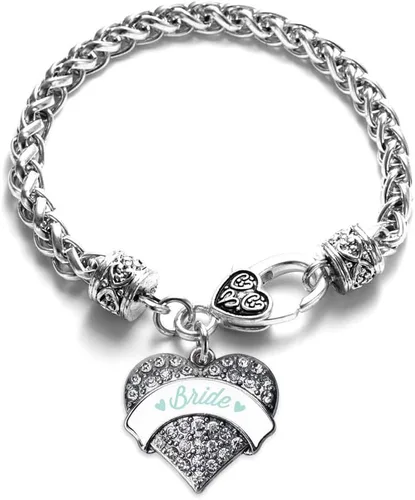 Vista 81 de Inspired Silver - Pulsera de plata con dije de corazón pavé con joyas de circonita cúbica