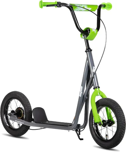Vista 10 de JOYSTAR Patinete para niños de 5 a 9 años de edad, ruedas grandes de 12 pulgadas para niños, adolescentes y adultos, freno trasero y manubrio