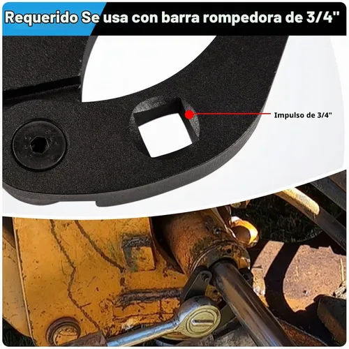 Vista 5 de Sunluway 1266 Llave de tuerca de casquillo ajustable universal para cilindros hidráulicos en la mayoría de equipos de granja y construcción