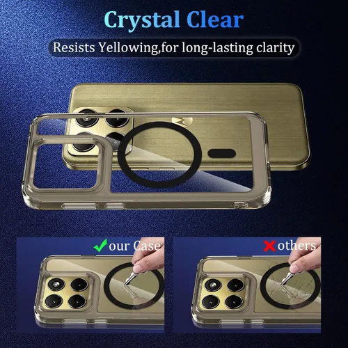 Vista 9 de Funda magnética para Motorola Edge 2026, con 2 protectores de pantalla de privacidad + 1 protector de lente de cámara, [no amarillento]