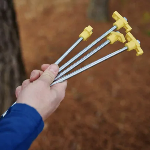 Vista 3 de Wise Owl Outfitters Estacas para tienda de campaña – Estacas de campamento resistentes para tienda de campaña y lona al aire libre – Accesorios