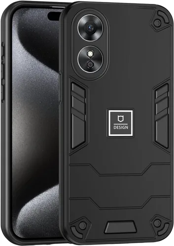 Vista 56 de Funda compatible con Redmi A1, compatible con Redmi A2 2 en 1 [PC dura + TPU], funda de teléfono negra