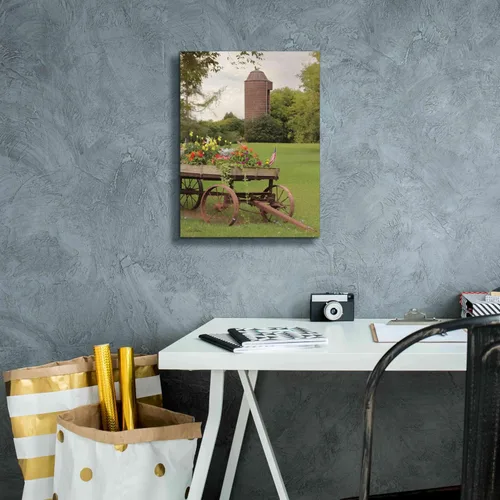Vista 7 de Epic Graffiti 'Clayton Flower Wagon' por Lori Deiter, lienzo para pared, 12 x 16 pulgadas