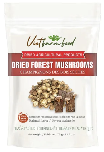 Vista 24 de SETAS ABALONE SECAS 5.29 Oz (5.29 oz) VIETFARMFOOD: Productos agrícolas secos con sabor natural puro. Utilizados como ingredientes de cocina
