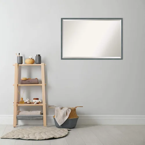 Vista 5 de Amanti Art Bathroom Mirror for Over Sink, Vanity Mirror, Wood Frame, Hangs Horizonally and Vertically, Bathroom Wall Decor, Beveled Edge