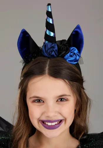 Vista 3 de Disfraz de Unicornio Oscuro para Niños Multicolor