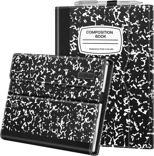 Vista 17 de Funda Fintie para Microsoft Surface Pro 7 Plus, Surface Pro 7/6/5/4/3 de 12,3 pulgadas - Cubierta de negocios tipo portafolio con bolsillo, Negro