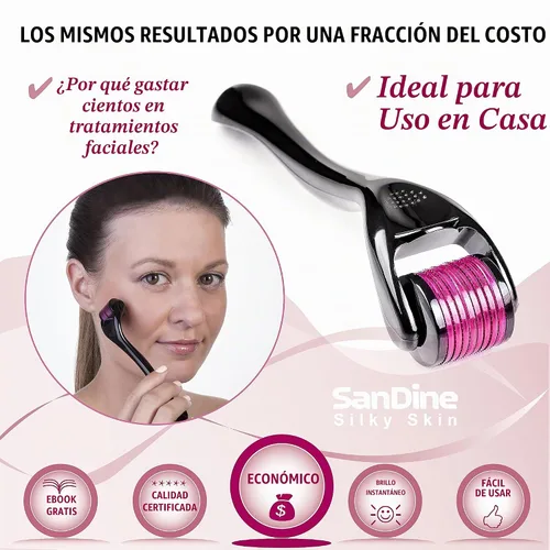 Vista 7 de Microneedle Derma Roller – 540 Micro pines sistema de cuidado de la piel – Rodillo de Titanio dermatológico – Ideal para mantener tu piel jóven