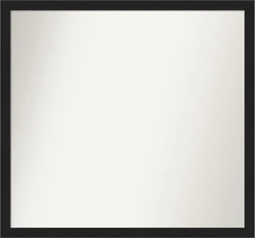 Vista 28 de Amanti Art Espejo de baño negro para sobre fregadero, 22 x 22 pulgadas, espejo de tocador cuadrado estrecho negro Avon, marco de madera casual