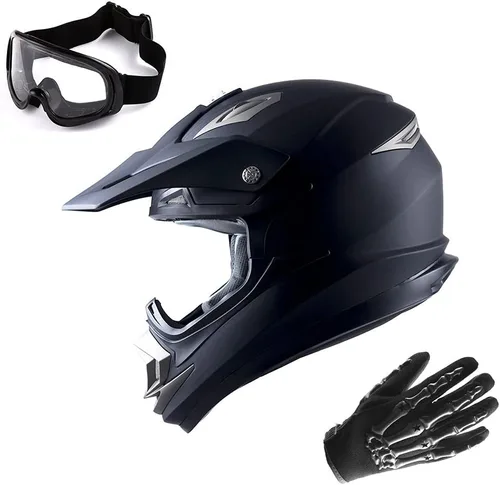 Vista 8 de 1Storm Casco de motocross para adultos, todoterreno, MX, BMX, ATV, motocross, mecánico, HGXP14B, fibra de carbono, negro, HGXP14B