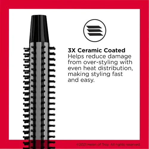 Vista 2 de REVLON Perfect Heat - Cepillo para rizador de cerámica, negro, 3/4 pulgadas