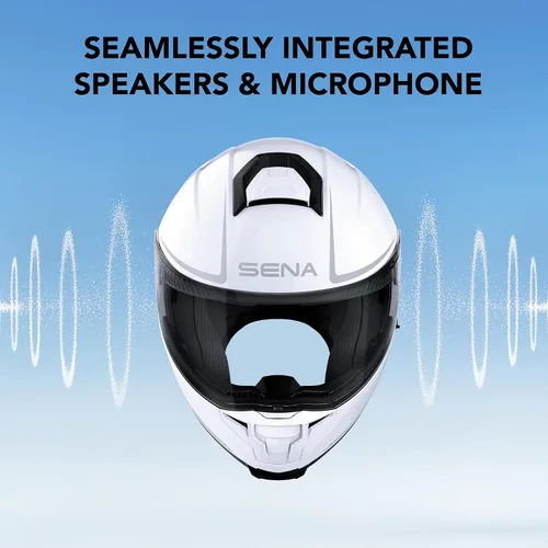 Vista 3 de Sena OUTRUSH 2 - Casco modular de motocicleta inteligente con conectividad Bluetooth y comunicación de intercomunicación de malla Negro mate