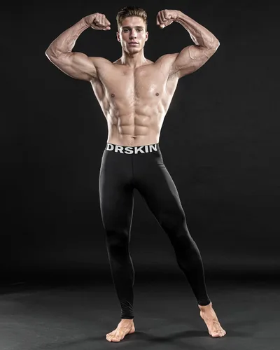 Vista 5 de DRSKIN 5, 4, 3 or 1 Pack Mens Compression Pants Tights Leggings Sports Baselayer Running Athletic Workout Active