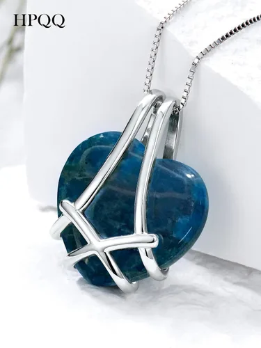 Vista 6 de Jade Heart Necklace for Women Sterling Silver Natural Jade Jewelry Birthday Anniversary Valentines Day Gifts for Her Girls Mom Wife