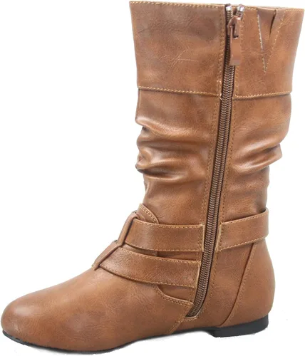 Vista 2 de Link Sonny-54K - Botas de equitación con hebilla de tacón bajo y puntera redonda para niñas jóvenes