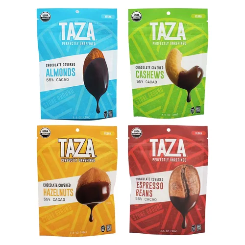 Vista 7 de Taza Chocolate Almendras cubiertas de chocolate orgánico 55% oscuras, 12